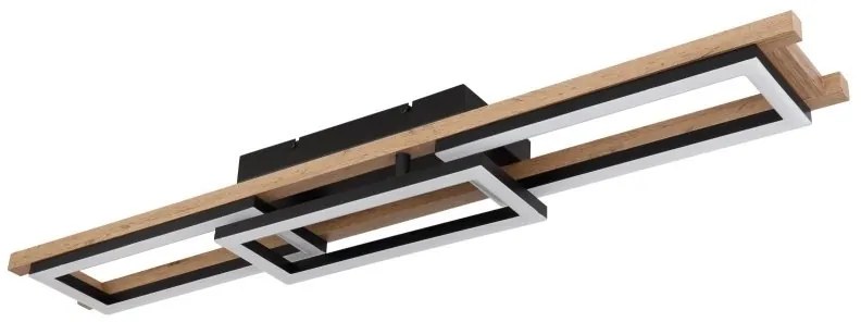 Plafoniera LED design modern ILLA negru, maro 100x13,5cm
