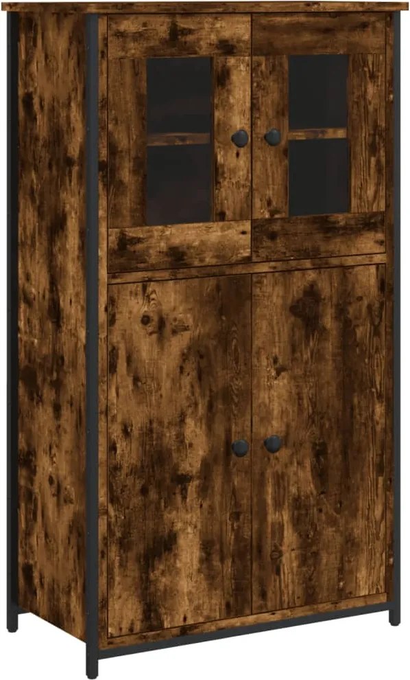 vidaXL Dulap înalt, stejar fumuriu, 62x32x106,5 cm, lemn prelucrat