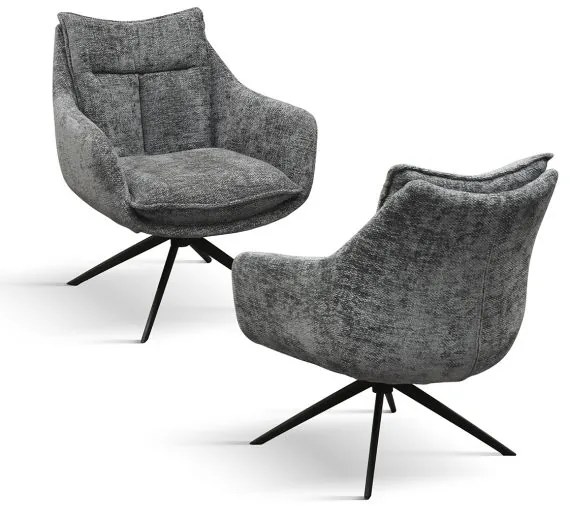 PAZZO DESIGN Fotoliu Vittoria gri| Aosom Romania
