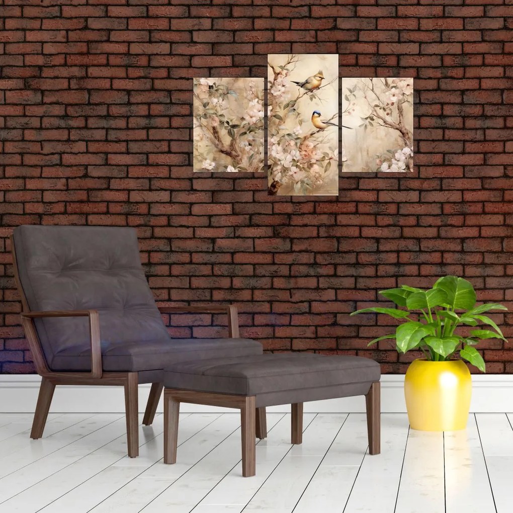 Tablou - Pictură de păsări de epocă II. (90x60 cm)