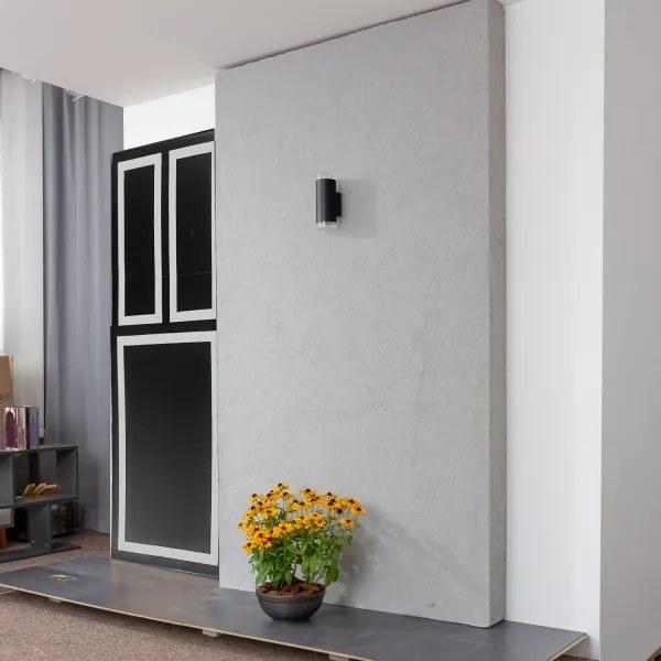 Brilagi - Aplică de perete pentru exterior LED RGBW MATERA, 2x GU10 / 6W / 230V, negru, IP54