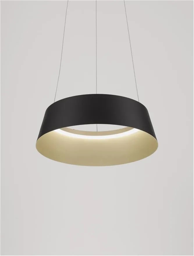 Pendul LED dimabil design modern ALBA negru 42cm