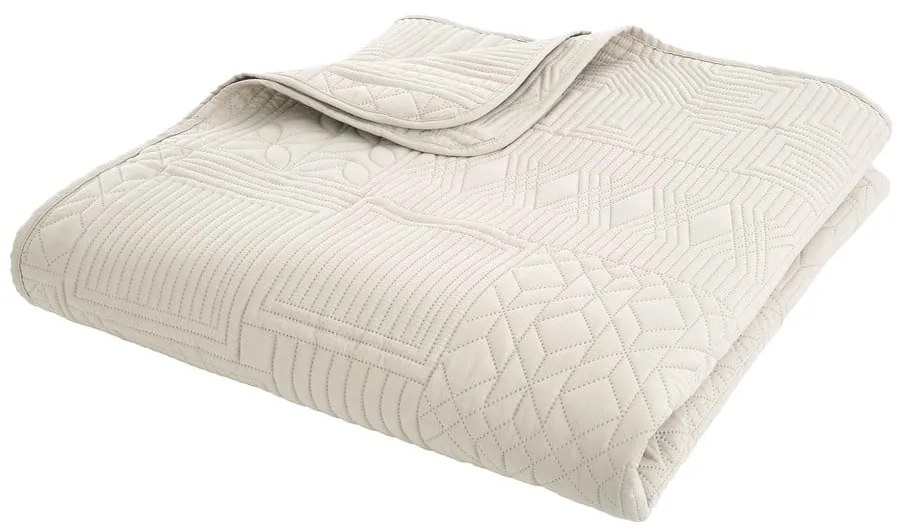 Cuvertură bej matlasată 220x230 cm Folkstone Geo – Catherine Lansfield