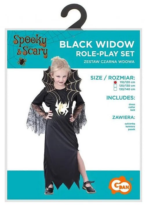 Halloween Spider Costum Văduva Neagră 120/130 cm