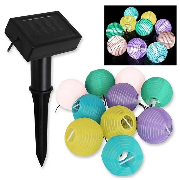 Grundig 14106 - Șir LED solar 2,4m 10xLED/1,2V 600 mAh