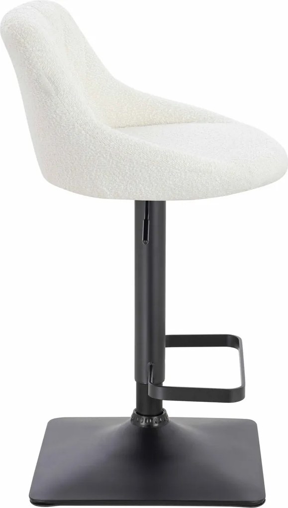 HR1054KW Scaun Crem Boucle cu Bază Neagră