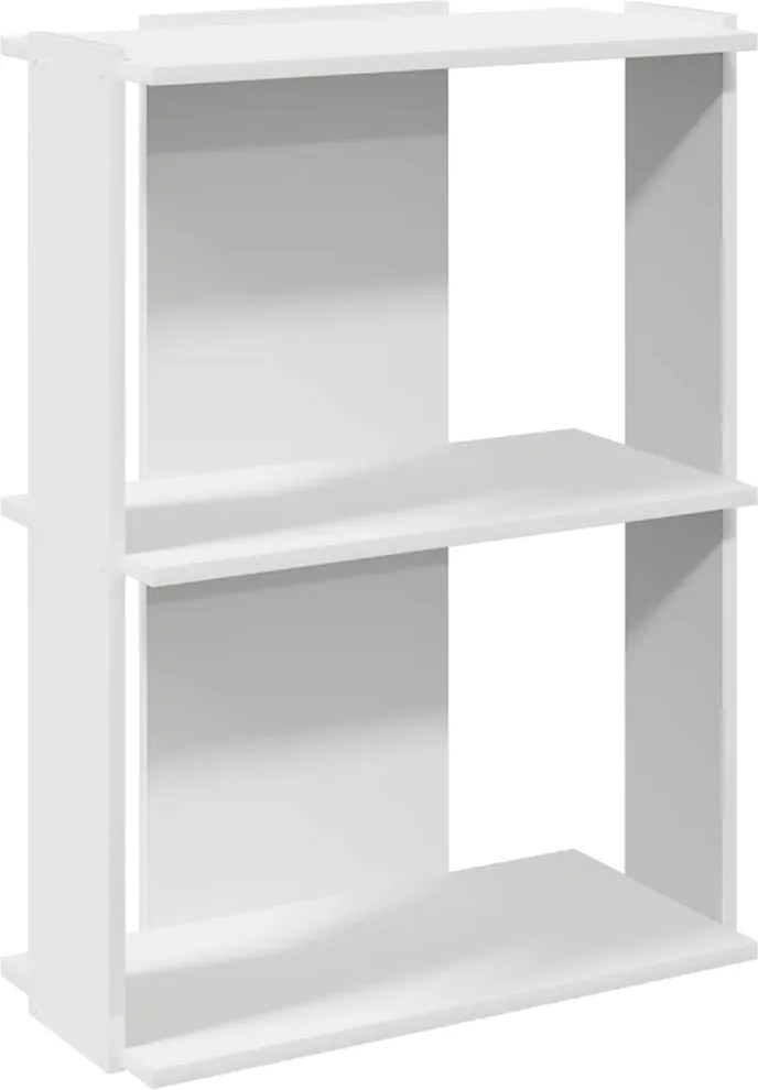 vidaXL Bibliotecă cu 3 niveluri, alb, 60x30x80 cm, lemn de prelucrare