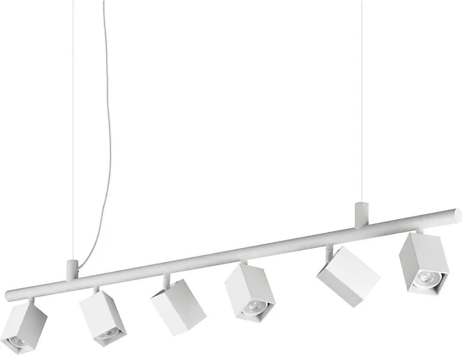 Ideal Lux - Pendul LED DYNAMITE 6 x GU10 / 7W / 230V CRI 90, alb