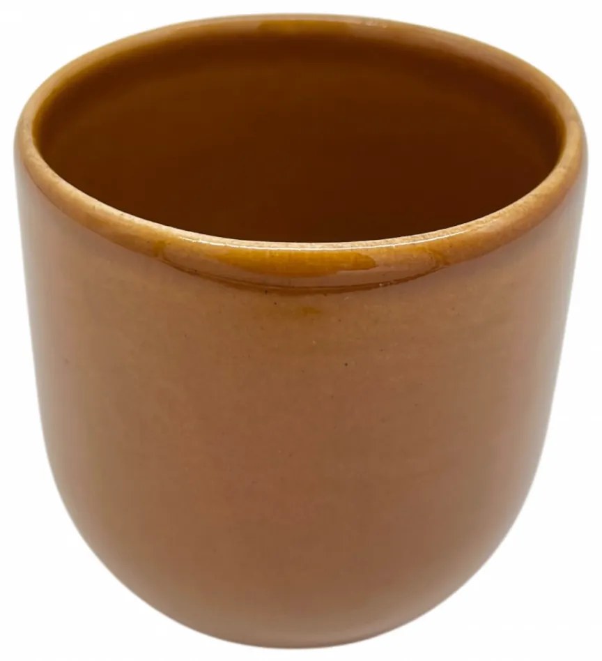 Pahar Cafea Novum Maro Teracota (Pantone Brown Leather, 250ml) Gresie Glazurata Manual