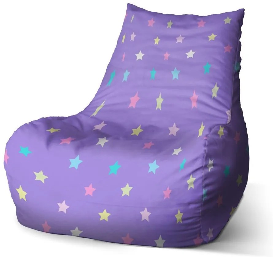Sac de șezut Bean stele pe mov, violet