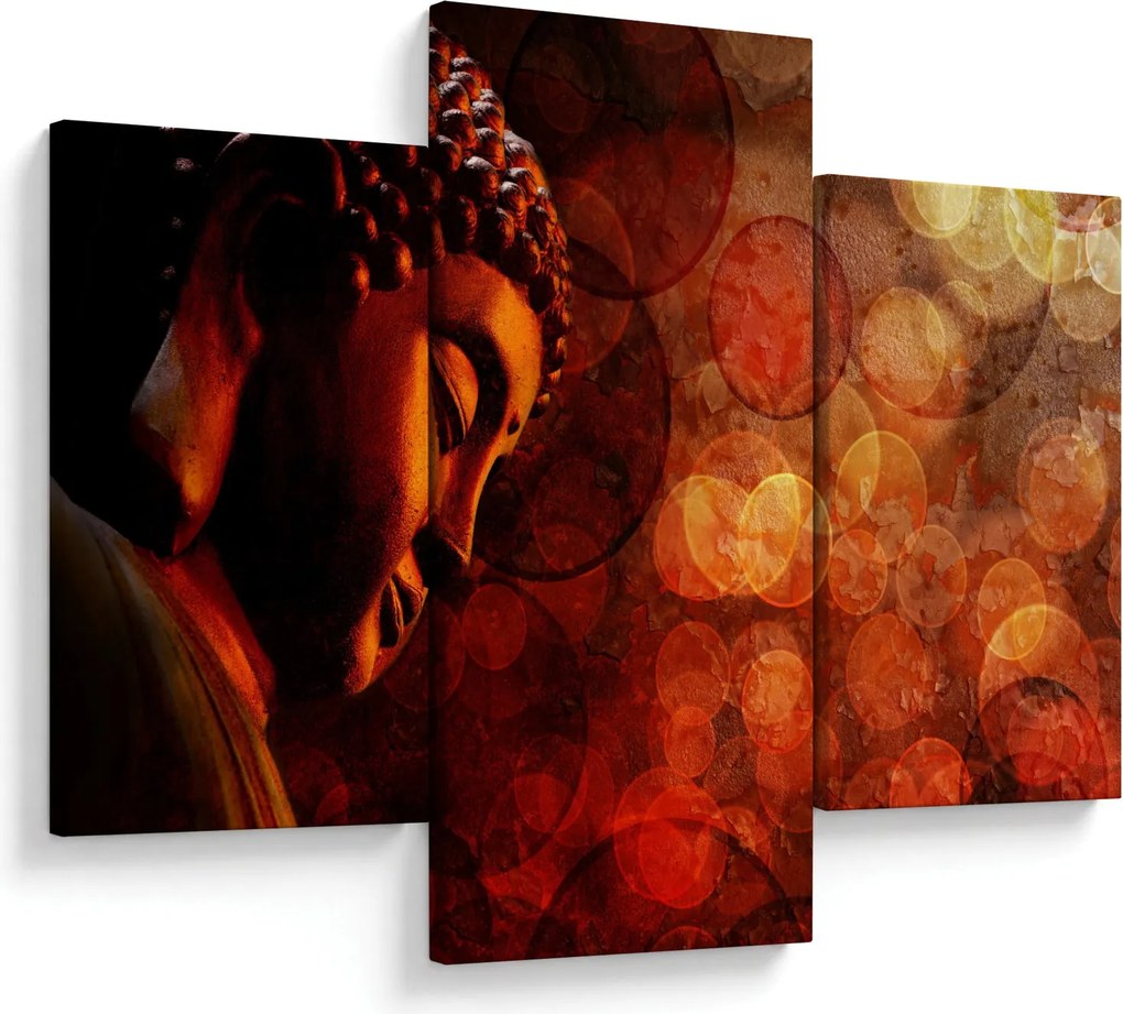 Tablou - Buddha în nuanțe roșii (90x60 cm)