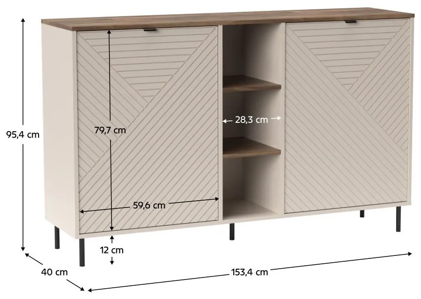 Dulap Explicaba 1 (cashmir + stejar castello) . 1116324