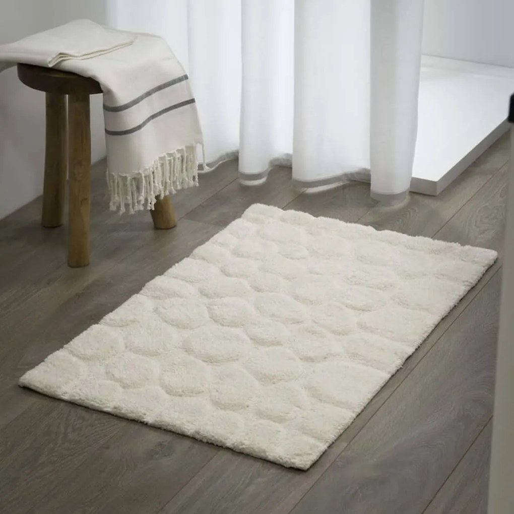 Sealskin Covoras de baie Pebbles bumbac, 60x90 cm, fildes