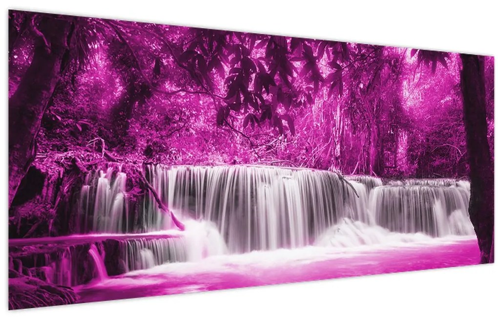 Tablou - Cascadă, violet (120x50 cm)