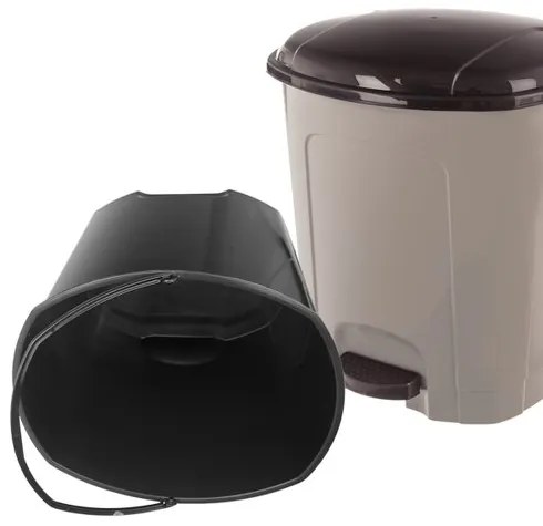 Coș de gunoi cu pedală Orion 21 L,  maro, 21 l