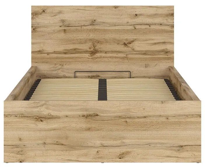 Pat de o persoană 120 cm Tetrix 6 (stejar wotan) (cu somieră) (cu sp. depozitare). Promo -31%. 1098487