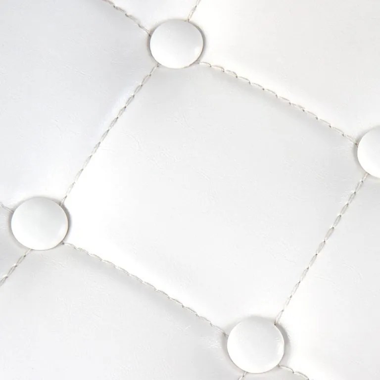 MIADOMODO Fotoliu Chesterfield cu taburet - alb