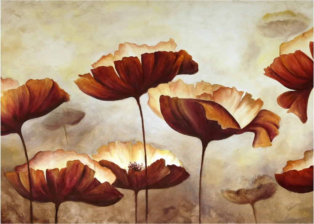 Tablou flori roșii (70x50 cm)