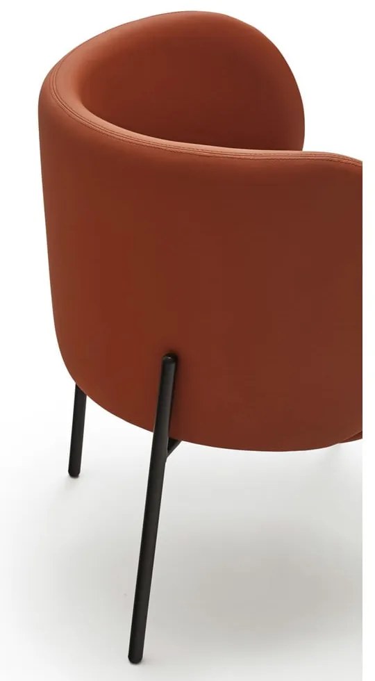 Fotoliu din imitație de piele portocaliu Mogi - Teulat