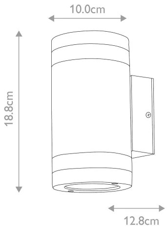 Aplică LED de exterior MAGNUS 2xGX53/9W/230V IP44 Elstead