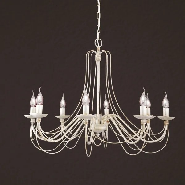 Lustră pe lanț Orion LU 1531/8 VELA 8xE14/40W/230V alb/auriu/patină