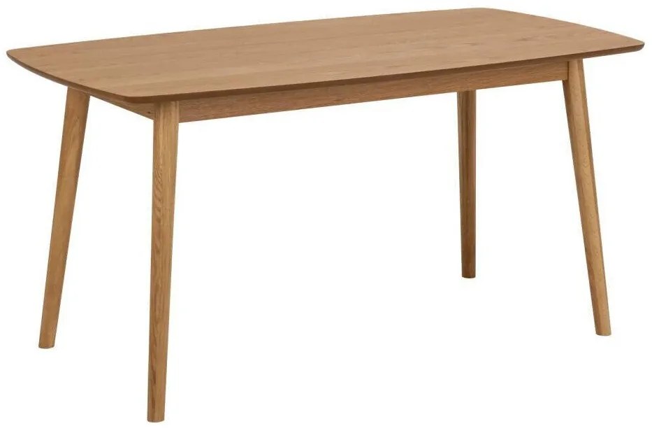 Set de mese Oakland 67276x80x150cm, Numărul de locuri: 4, Unghiular, Stil: Scandinav, Lemn: Cauciuc, Stejar