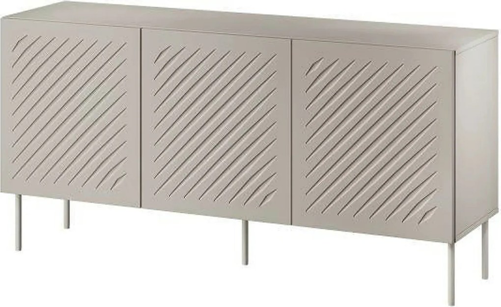 Comoda SIENA, bej, PAL laminat/metal, 151x40x75 cm