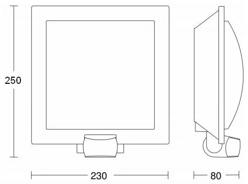Steinel 566814 - Corp de iluminat perete exterior senzor 1xE27/60W/240V L 20 S