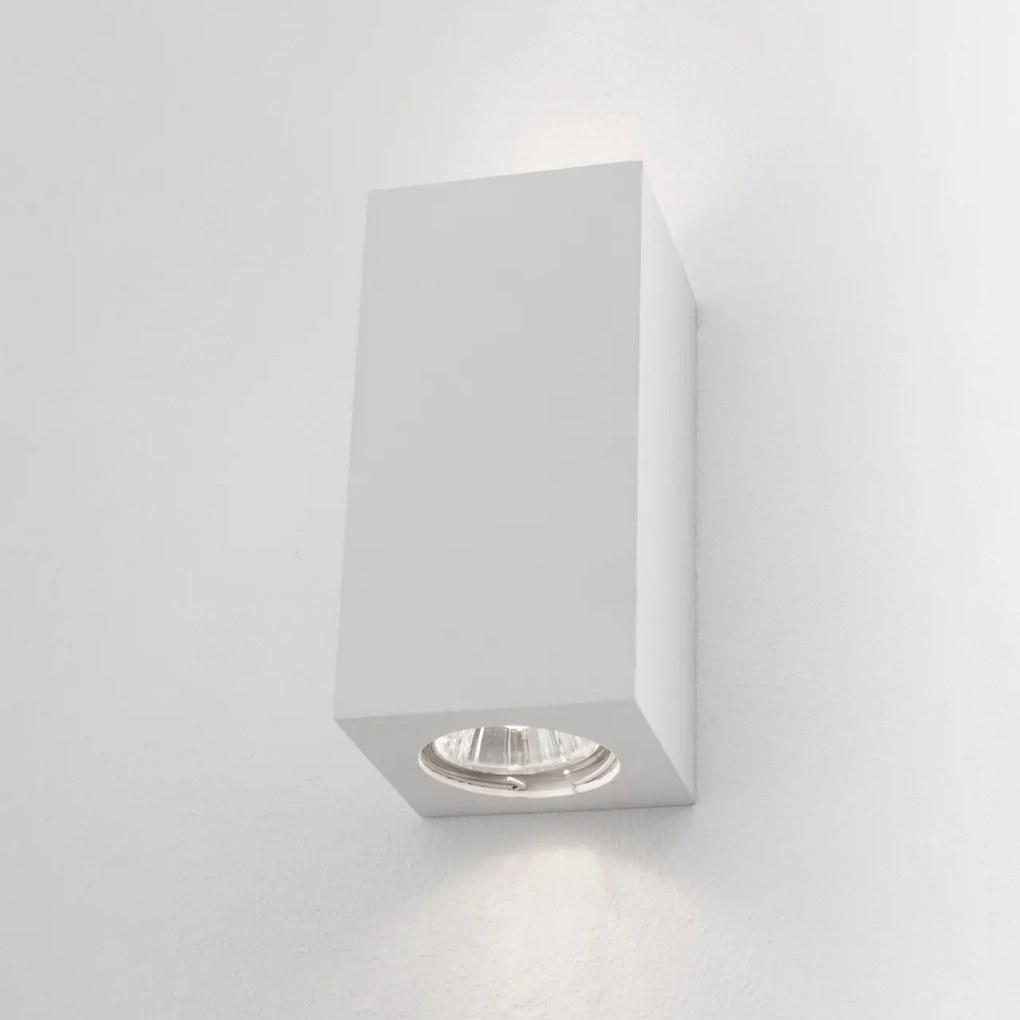 Aplica LED de perete design ambiental Cube 2 alba