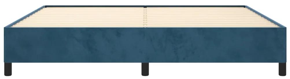 Cadru de pat, albastru inchis, 200x200 cm, catifea Albastru inchis, 35 cm, 200 x 200 cm