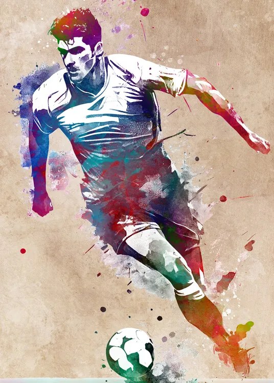 Ilustrație Soccer player sport art, Justyna Jaszke