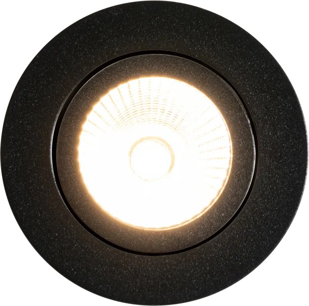 Spot LED îngropat negru 6,8 cm inclusiv LED 750 lm reglabil IP23 - Gaius