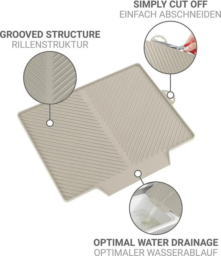 Scurgător de vase bej din plastic 34x40 cm Nelia – Wenko