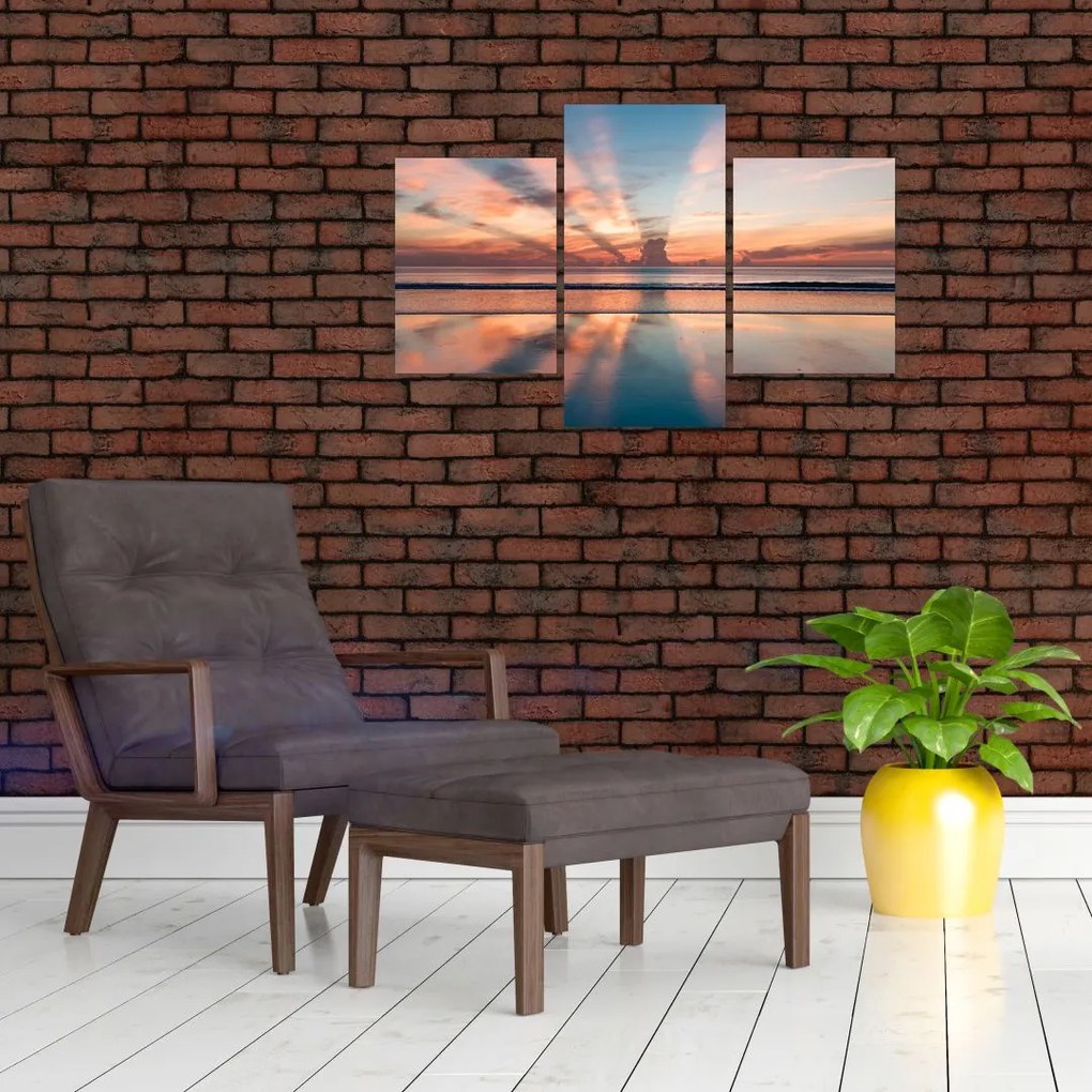 Tablou cu razele solare deasupra plajei Dayton (90x60 cm)