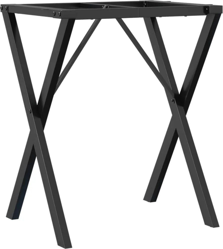 vidaXL Picioare masă de sufragerie X-Frame 60x50x73 cm Oţel