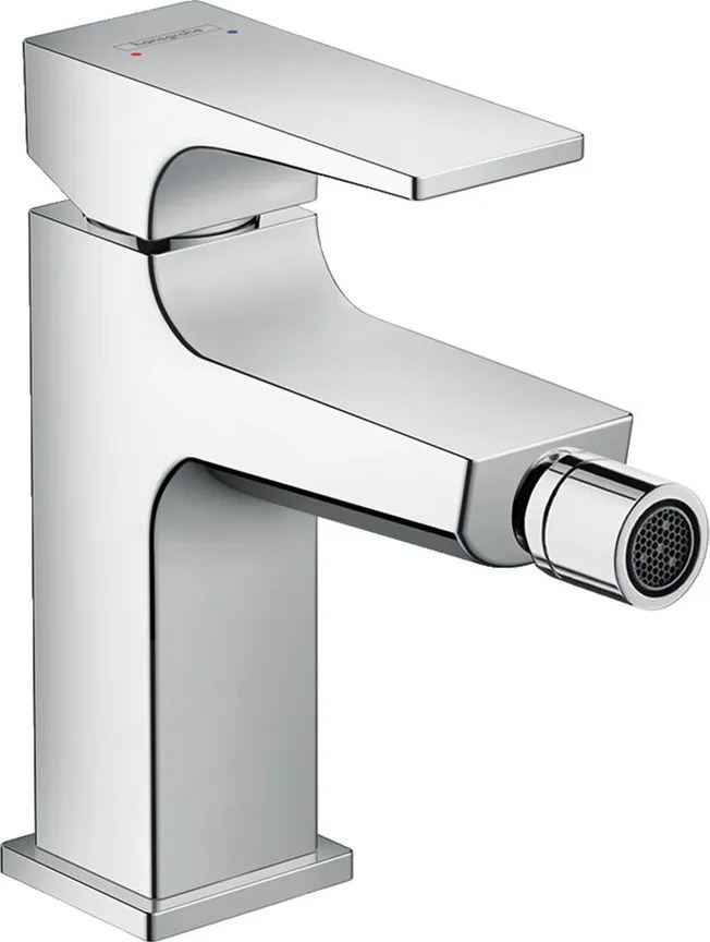 Baterie bideu Hansgrohe Metropol cu ventil Push-Open crom