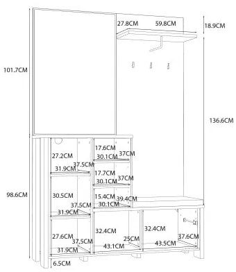 Garderoba Garage 131.5 Cm