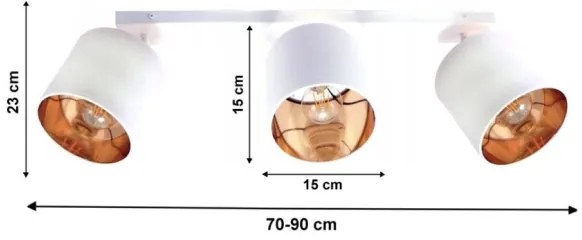 Lampă spot SOFIA 3xE27/60W/230V alb