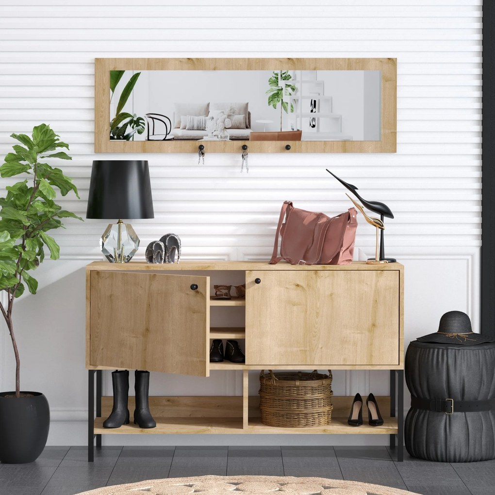 Set mobilier pentru hol Block (Stejar safir). 1072722