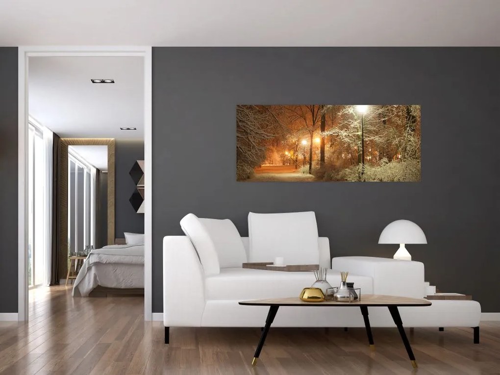 Tablou - Parcul înzăpezit (120x50 cm)