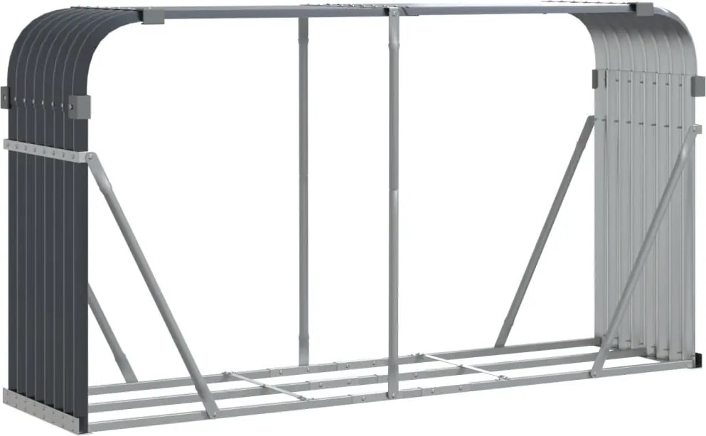 vidaXL Suport de bușteni, antracit, 180x45x100 cm, oțel galvanizat