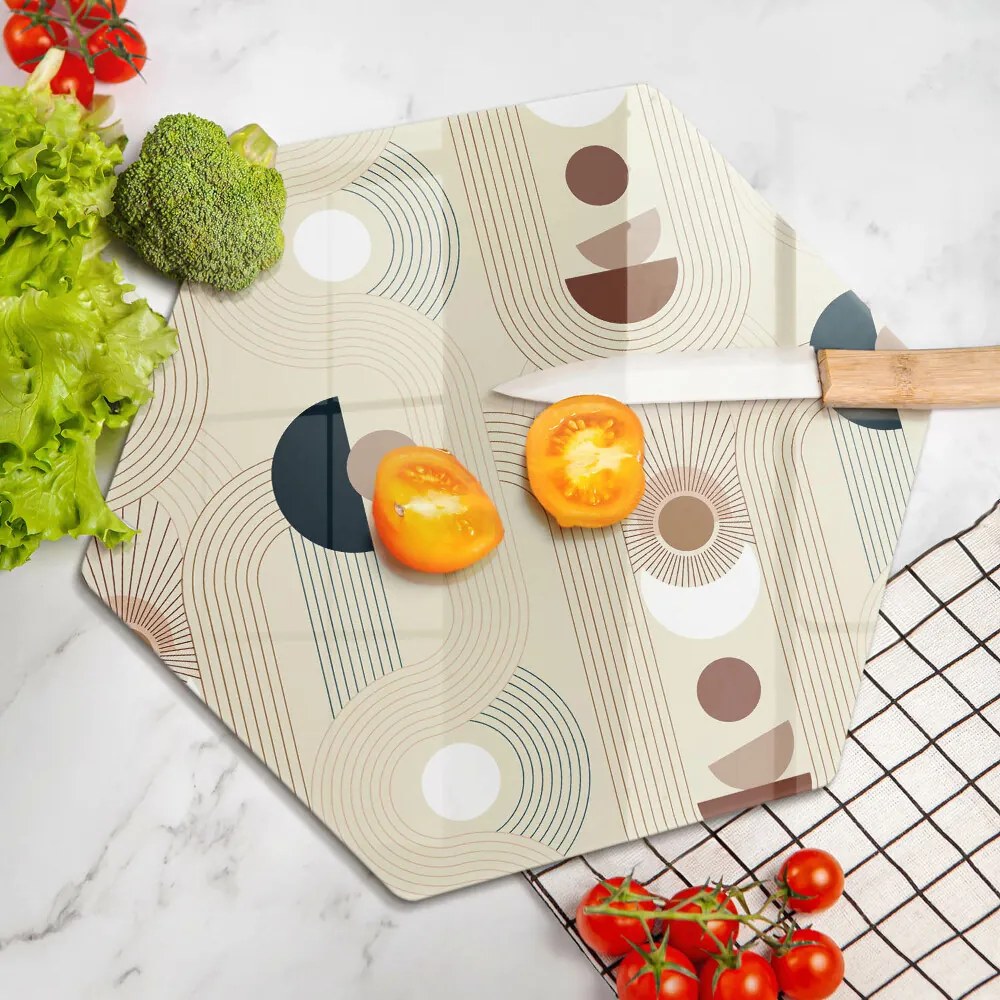 Tocător de bucătărie Forme cu geometrie Boho