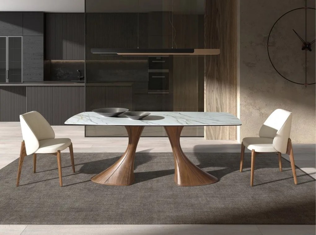 Scaun Lux tapitat cu piele sintetica Cream