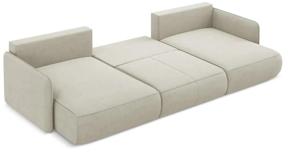 Colțar crem extensibil/cu spațiu de depozitare Nanea – Makamii