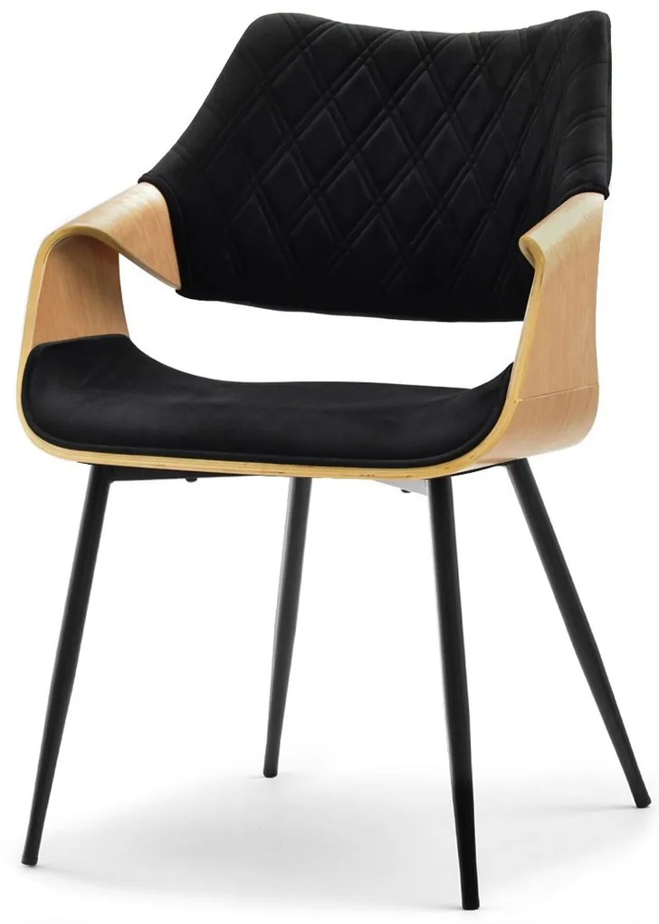 Scaun Rolf K (stejar negru + negru). Promo -14%. 1111252