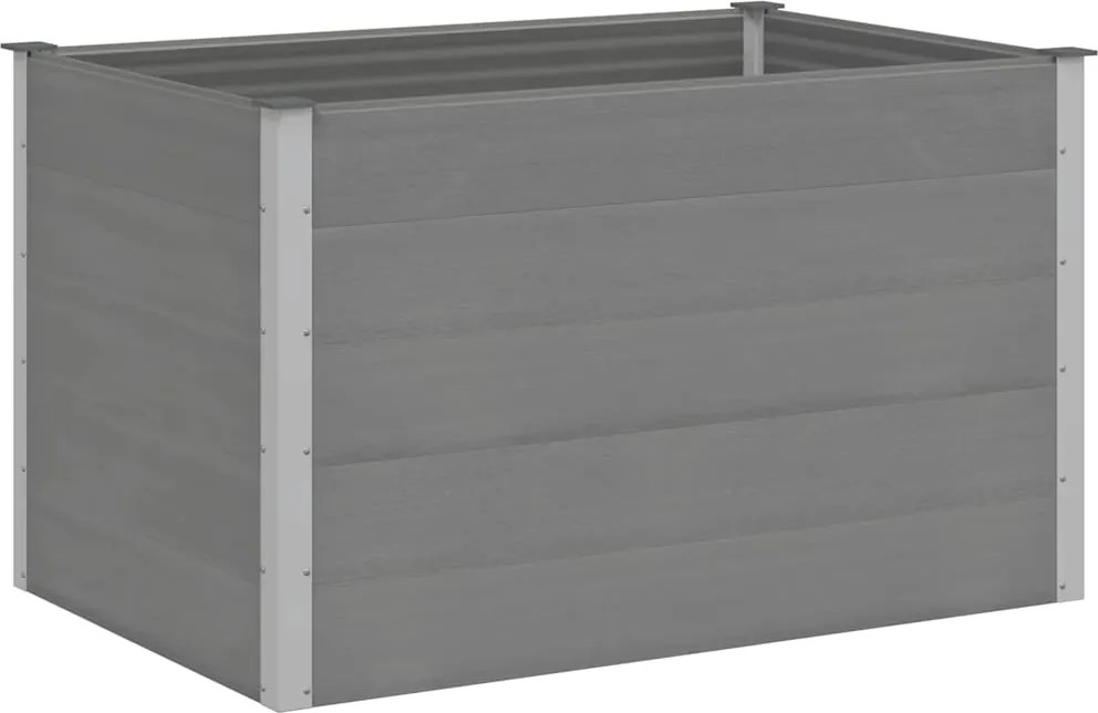 vidaXL Strat înălțat de grădină, gri, 150 x 100 x 91 cm, WPC