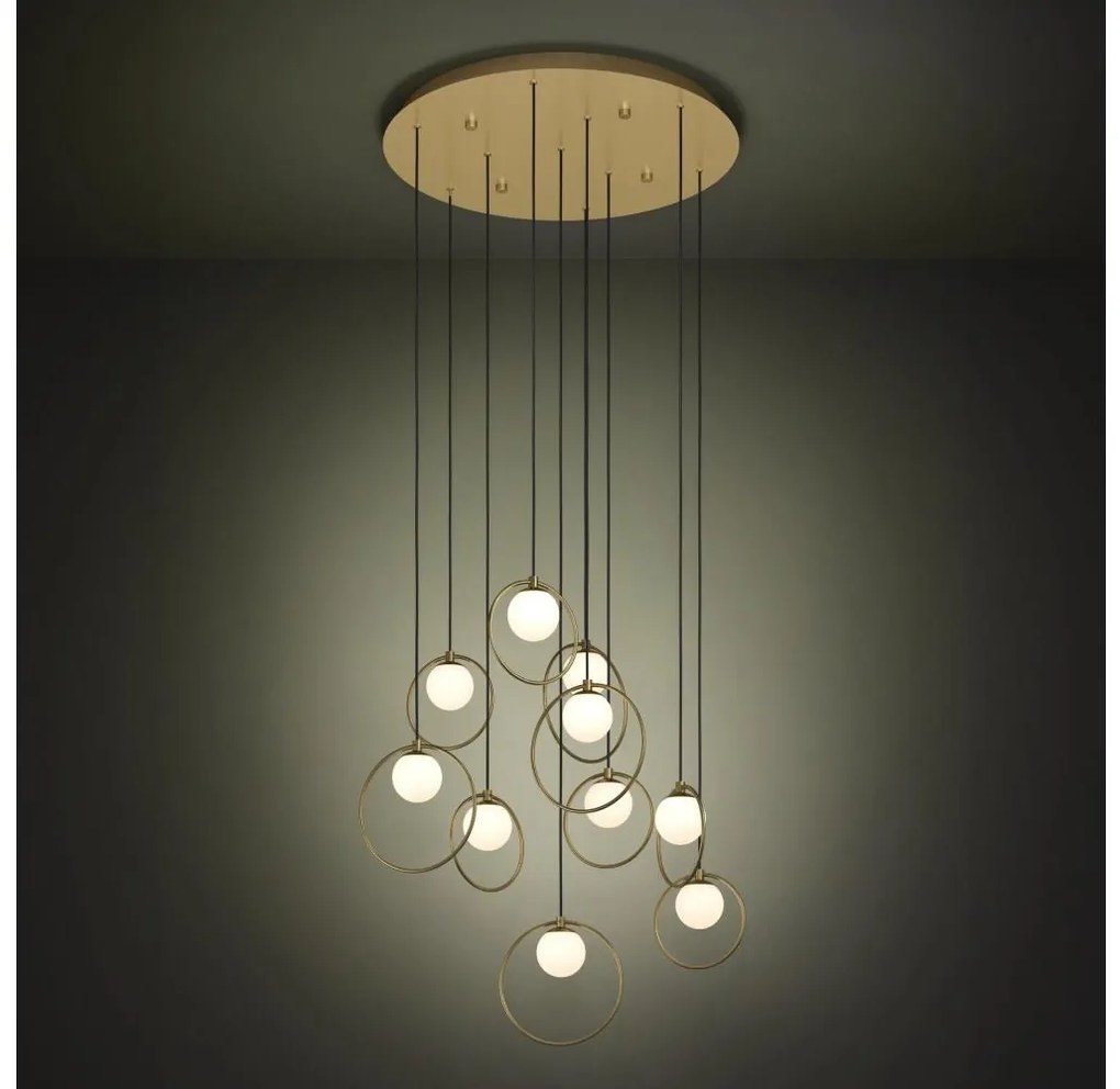 Lustră LED dimabilă pe cablu Eglo 390345 PORTOCOLOM 10xLED/3W/230V d. 58 cm