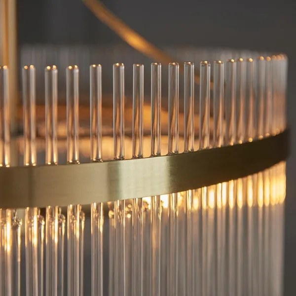 Lustră pe lanț Endon 99167 MARIETTA 3xE14/7W/230V alamă/transparent