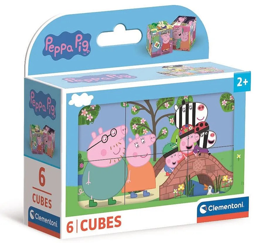 Purcelușa Peppa Duck Pond cuburi de poveste 6 bucăți de la Clementoni