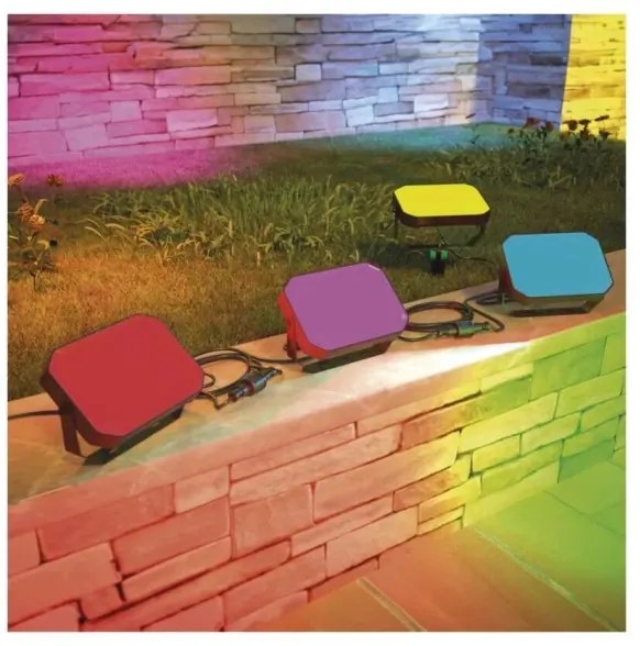 Set de extensie proiector LED RGBIC dimabil de exterior LED/4W/230V 3000-6500K IP65 Wi-Fi Tuya